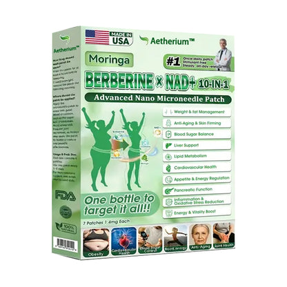 💚Official Store | 🍋 Aetherium™ Moringa & Berberine 10-IN-1 Advanced Nano Microneedle 1 Patch (Once Daily, visible changes in 7 days) ✅ Obesity, Diabetes, Sleep Apnea, And Joint Issues
