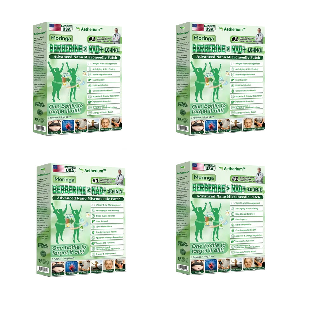 💚Official Store | 🍋 Aetherium™ Moringa & Berberine 10-IN-1 Advanced Nano Microneedle 1 Patch (Once Daily, visible changes in 7 days) ✅ Obesity, Diabetes, Sleep Apnea, And Joint Issues